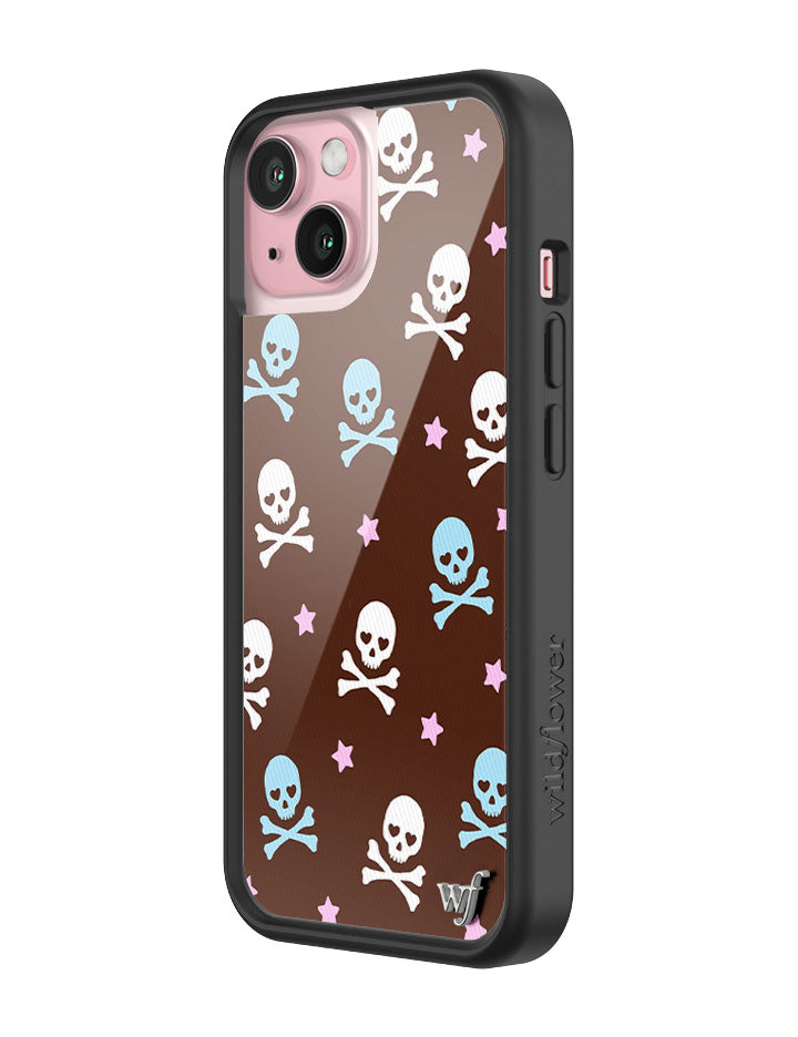 Cross Bones iPhone Case Hazelnut Brown Skull Print Protective - Image 8