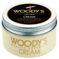 Container of Woody's Cream 3.4oz flexible hold hair pomade