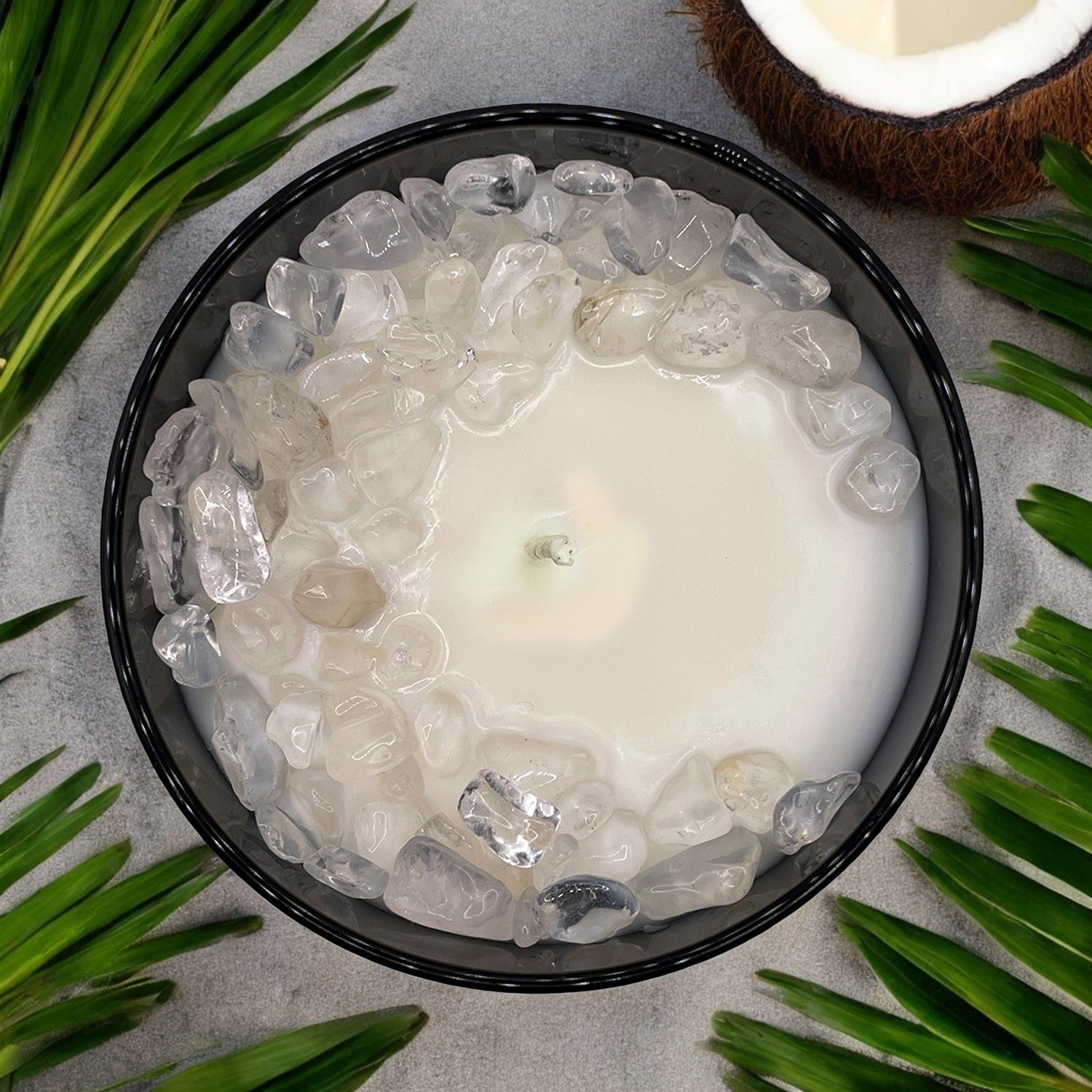Island Zen Crystal Candle, 10oz