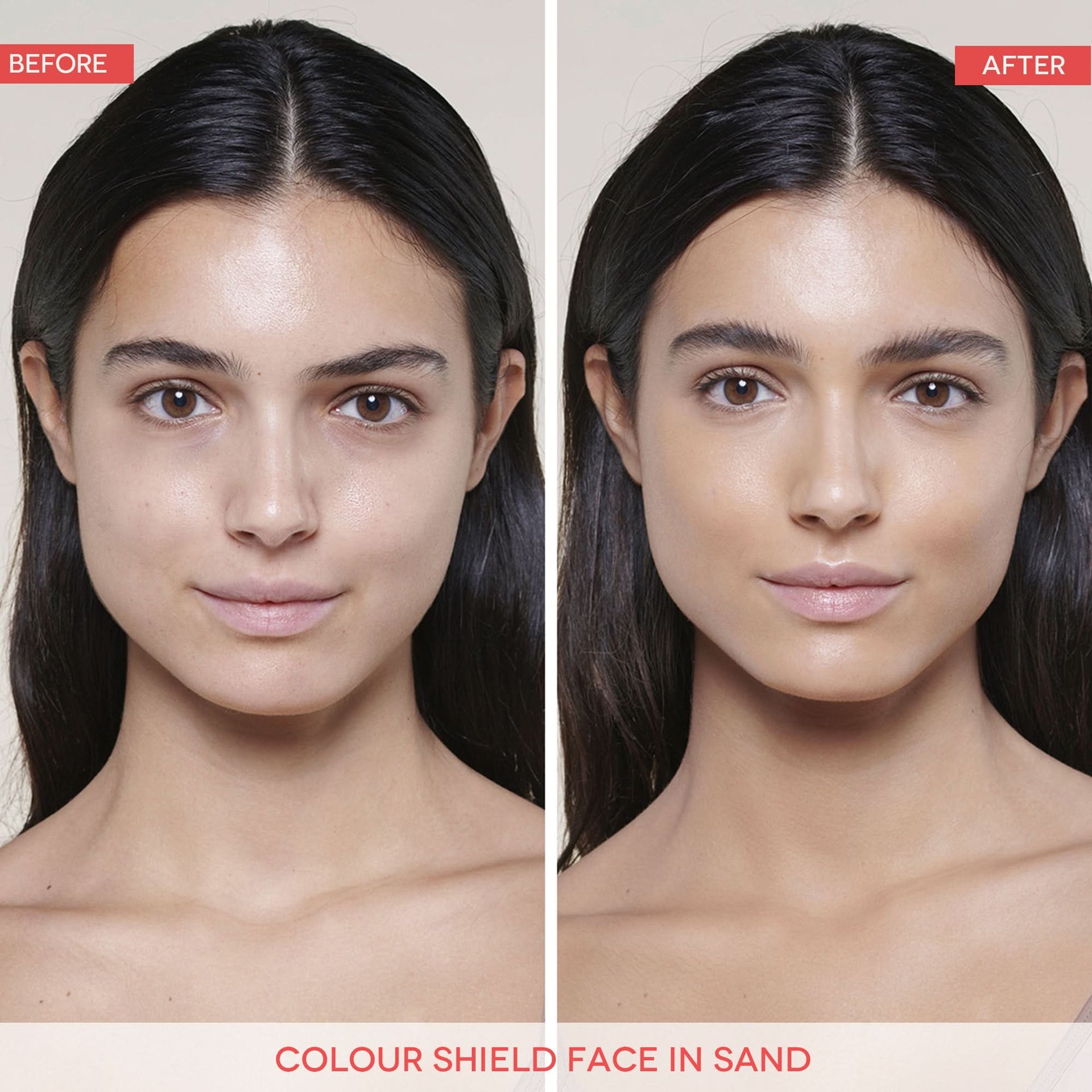 Face Colour Shield Spray - Sand Natural Beige Hyaluronic Foundation