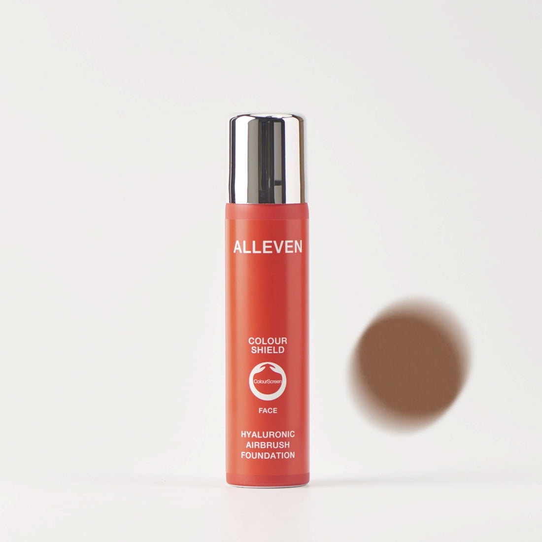 ALLEVEN Colour Shield Body Spray in Onyx 200ml bottle for flawless, airbrushed skin finish.