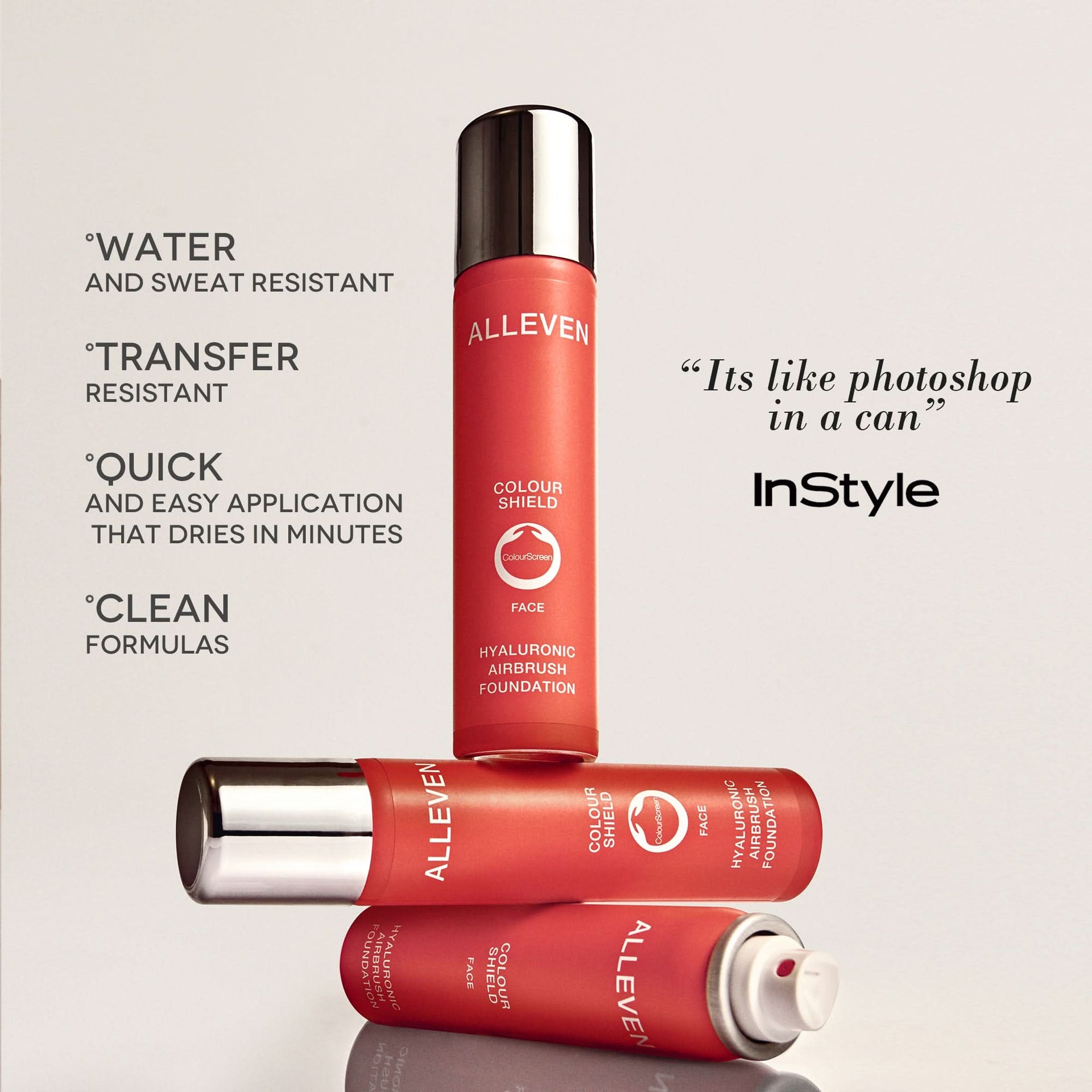 Face Colour Shield Spray - Sand Natural Beige Hyaluronic Foundation