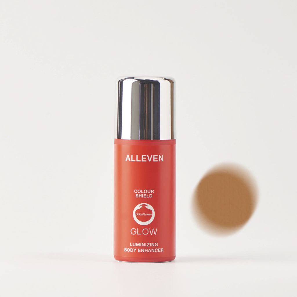 ALLEVEN Colour Shield Glow Face & Body bottle in shade Amber 100ml