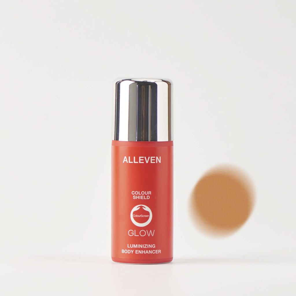 ALLEVEN Colour Shield Glow Face & Body bottle in shade Sand 100ml