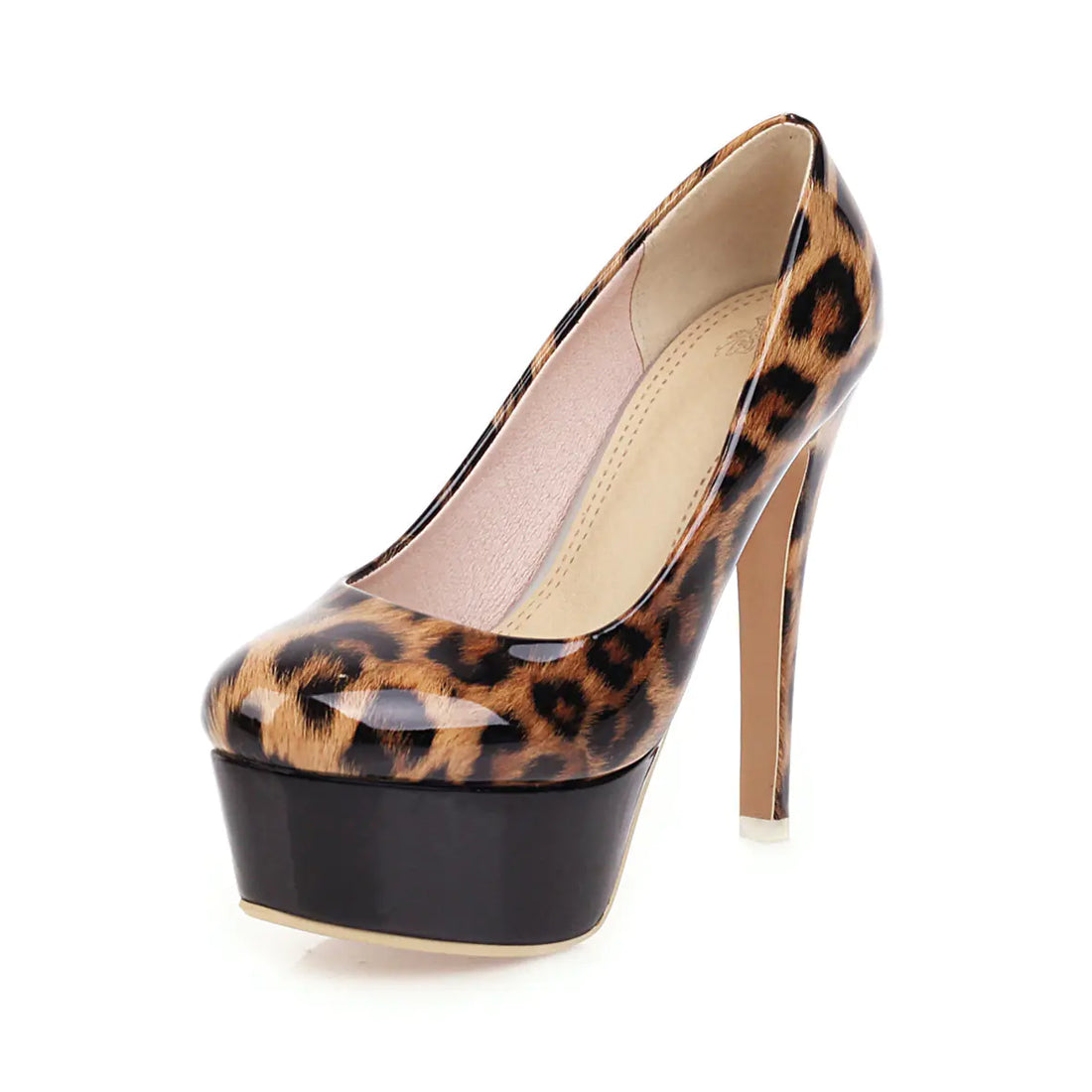 Women's High Heel Platform Stiletto Shoes in Red Leopard Print - Image 18