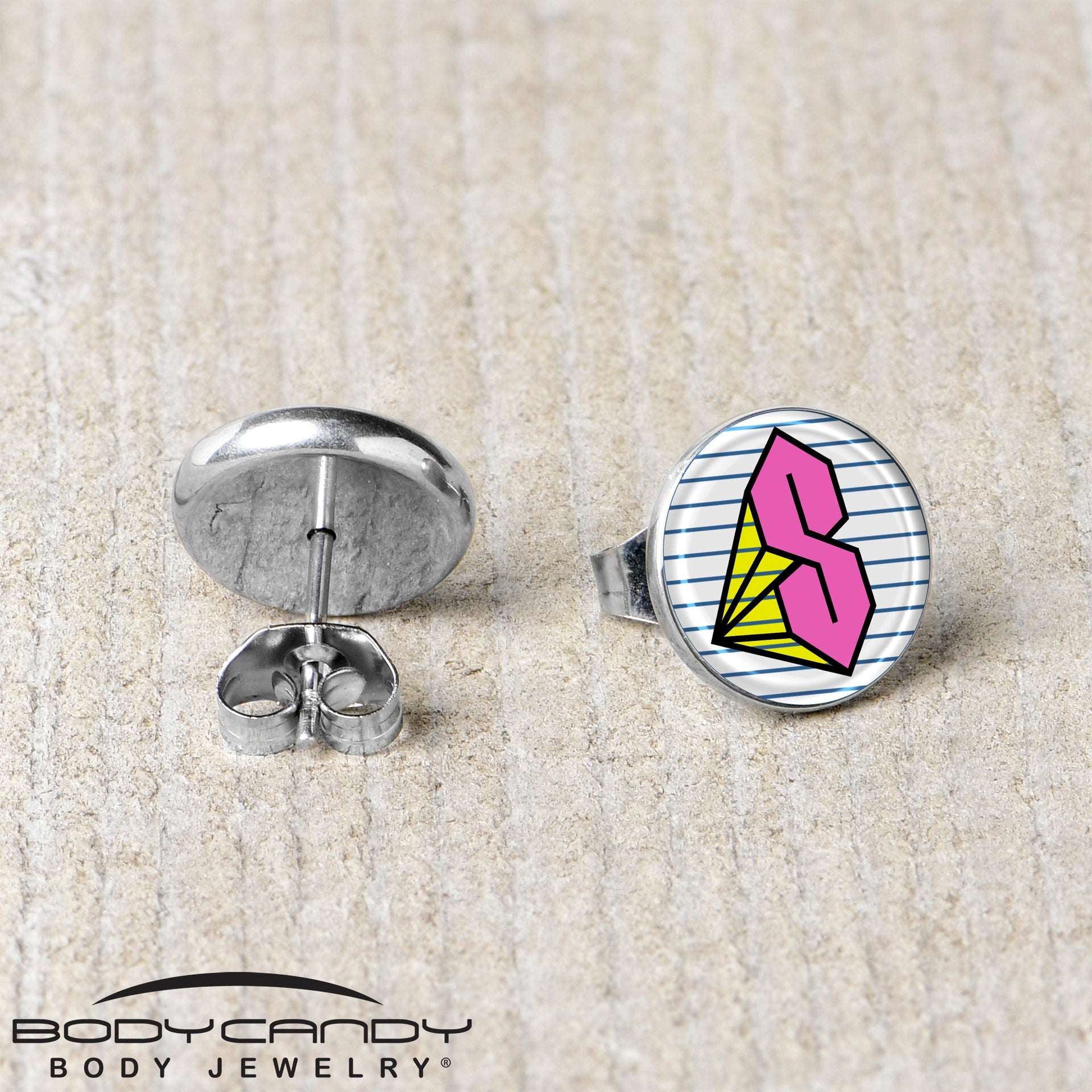 Hot Pink Cool S Stud Earrings by Onyx O