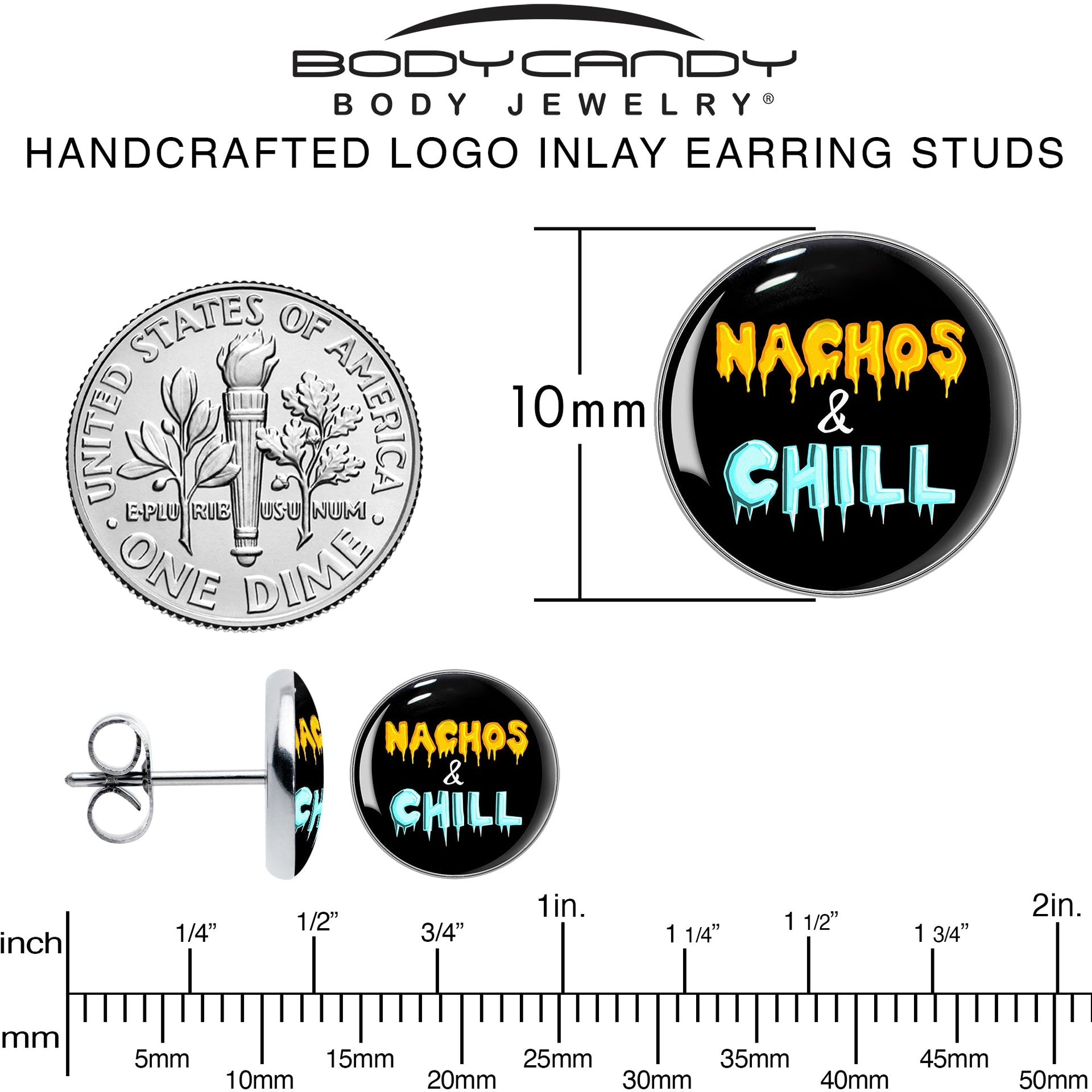 Nachos and Chill Stud Earrings by Onyx O