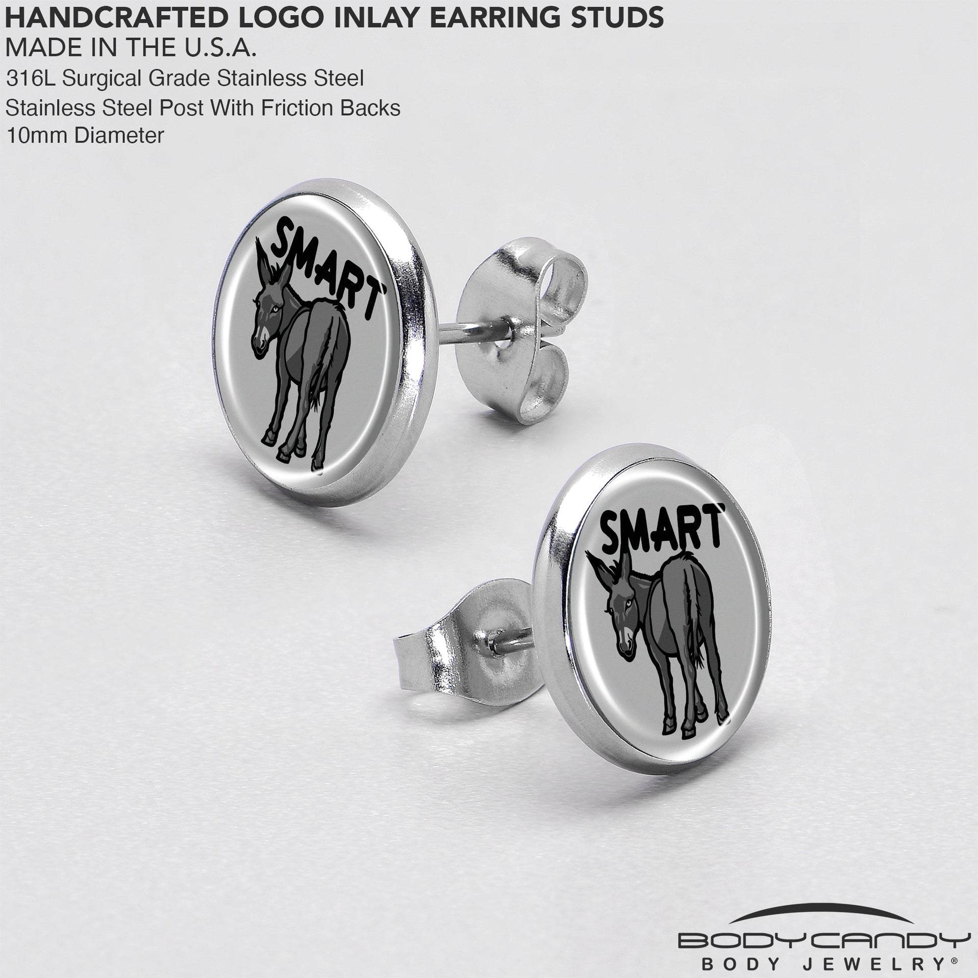 Donkey Smart Ass Stud Earrings by Onyx O