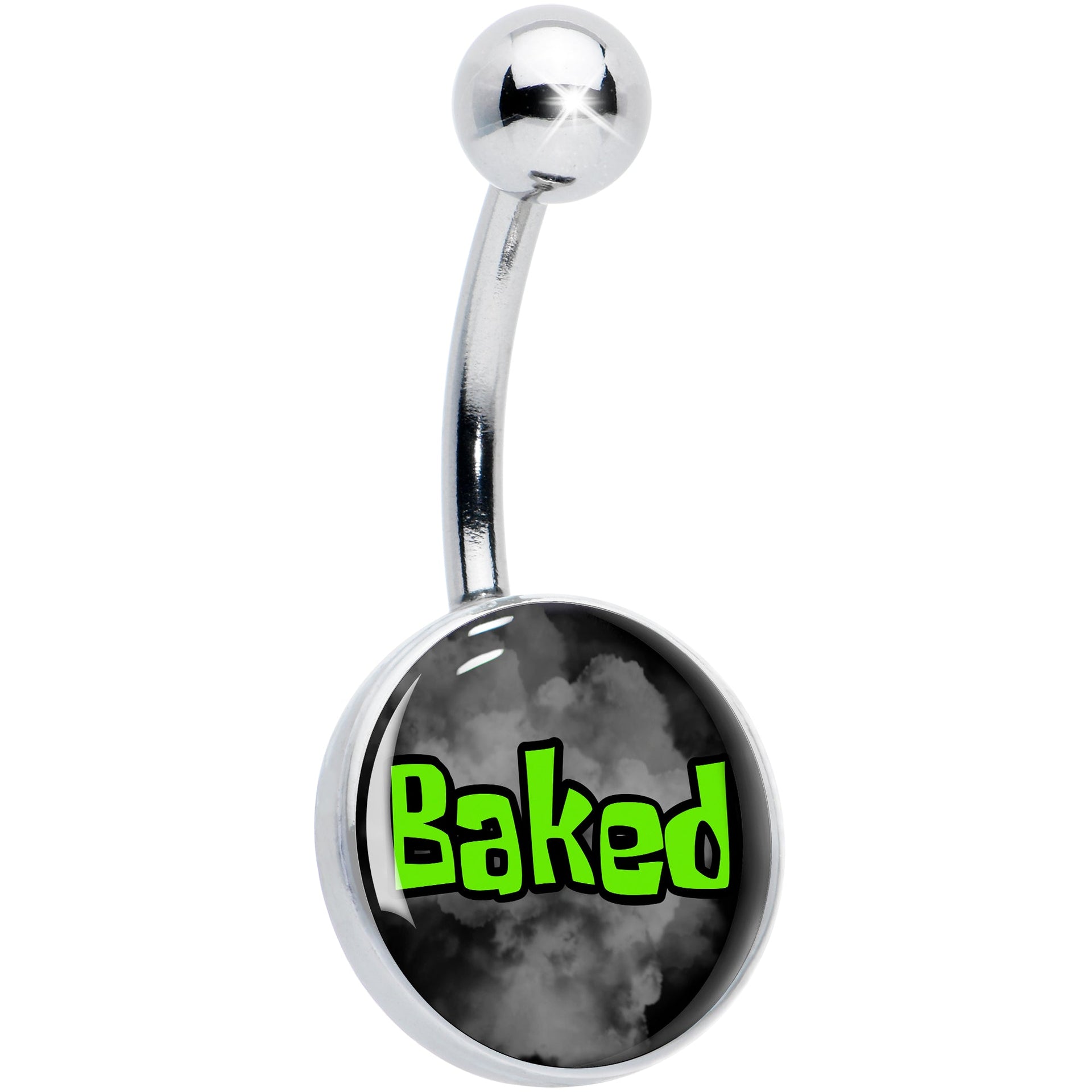 Logo Baked Stoner Belly Ring by Onyx O