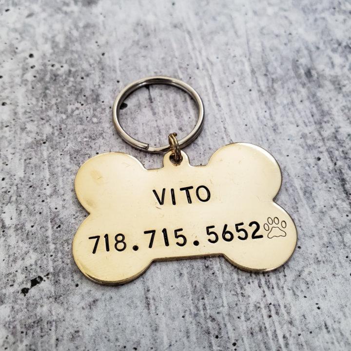 CUDDLY AF Bone-Shaped Pet Tag