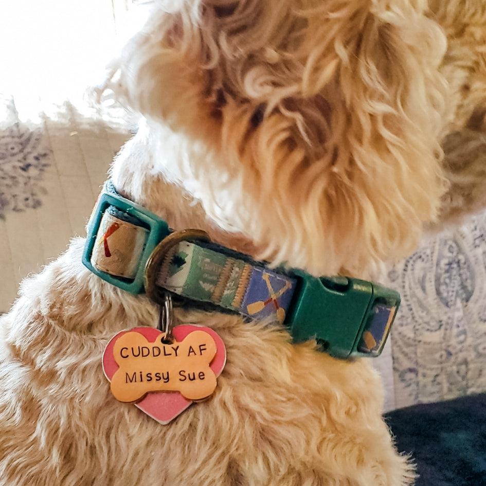 CUDDLY AF Bone-Shaped Pet Tag