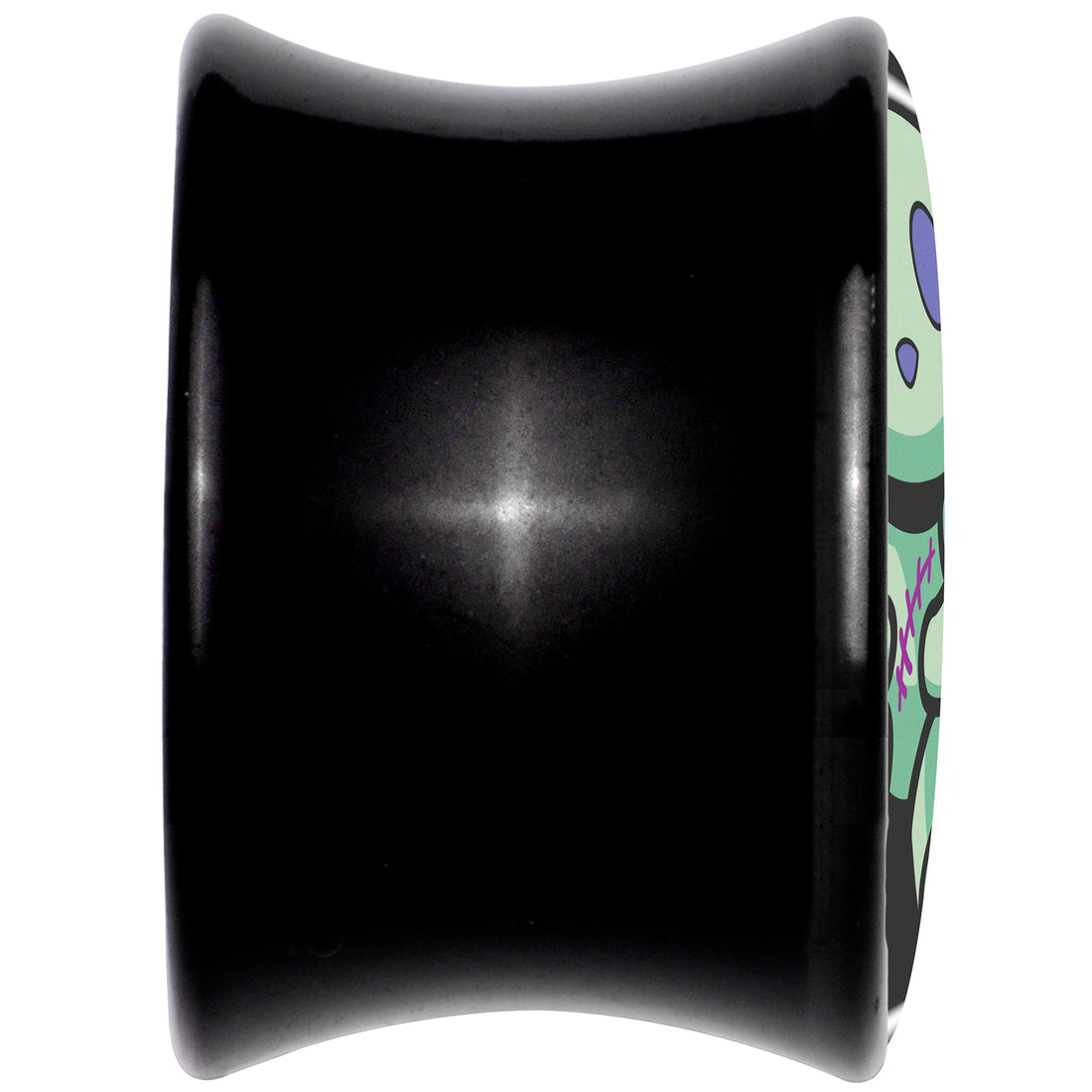 Zombie Bunny Black Acrylic Saddle Plug Set for Stretched Lobes - Image 5