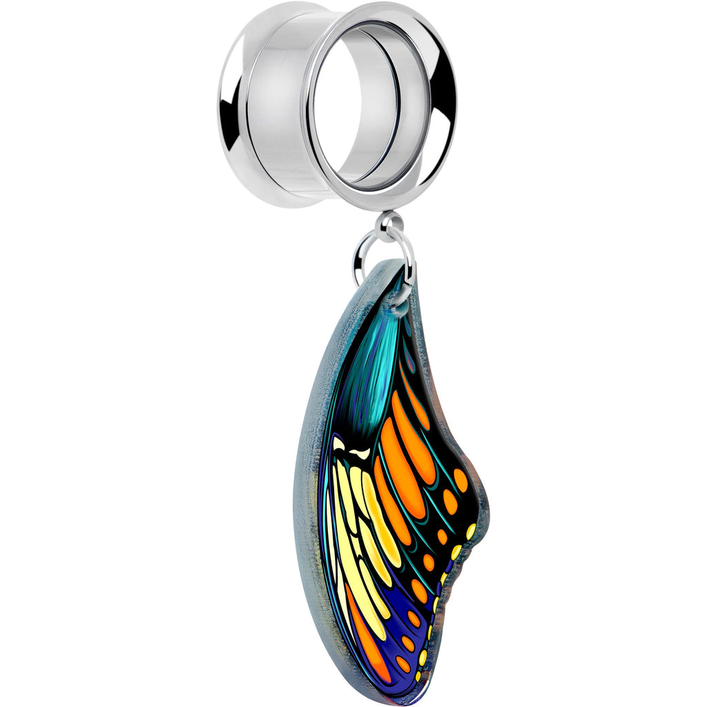 Wing of Butterfly Dangle Tunnel Plugs in Stainless Steel - Image 3
