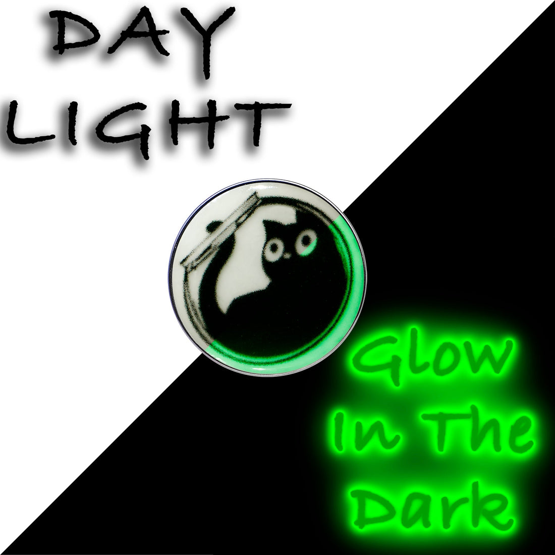 16G Glow in the Dark Fishbowl Kitty Cat Tragus Cartilage Earring by Onyx O