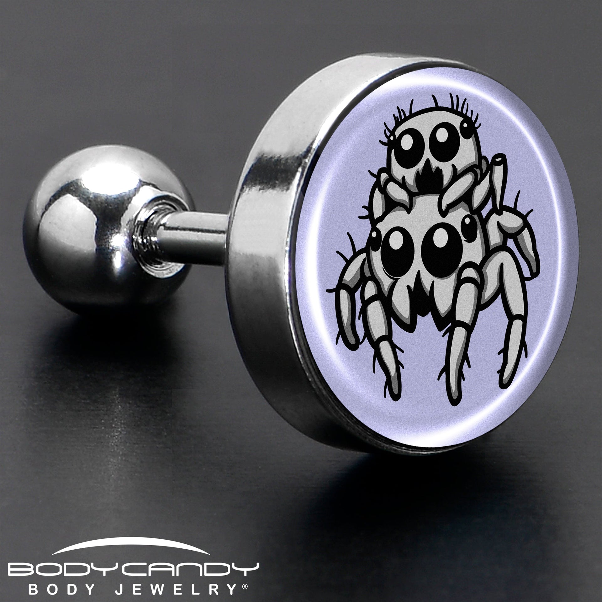 Leaping Leapfrog Spiders Tragus Cartilage Earring by Onyx O