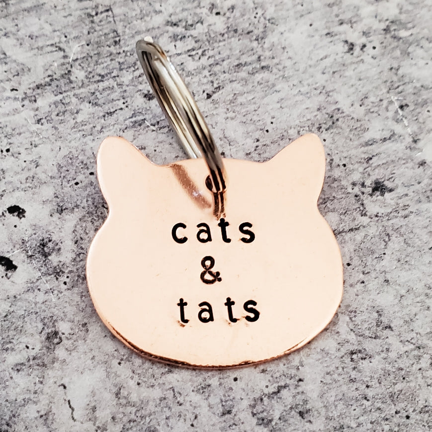 CATS & TATS -Copper Cat Keychain