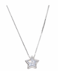 CZ Bezel Necklace - Star