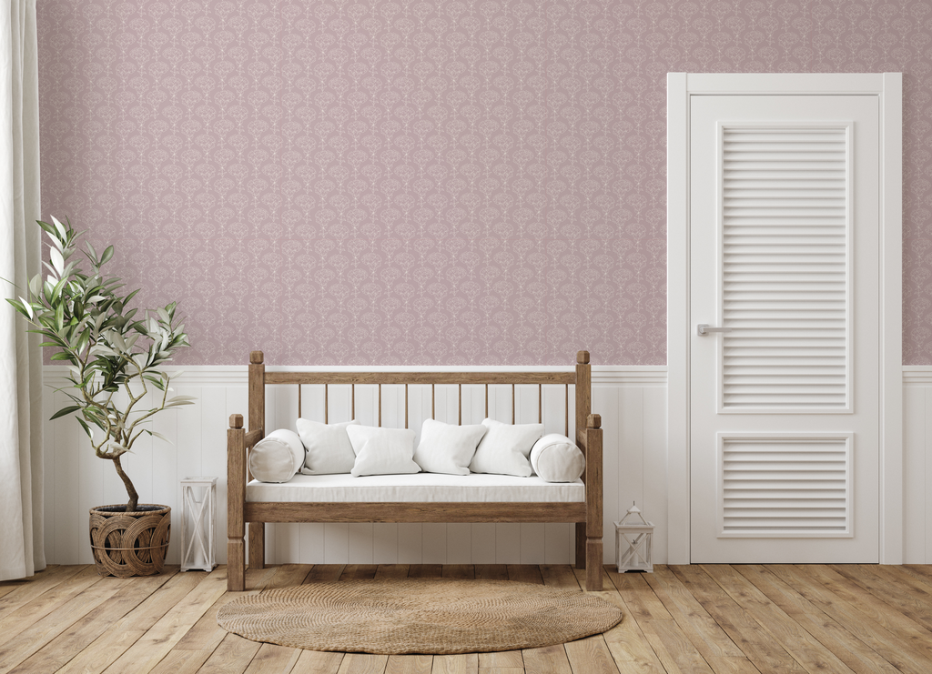 Calista Sage Green and Off-White Floral Removable Wallpaper