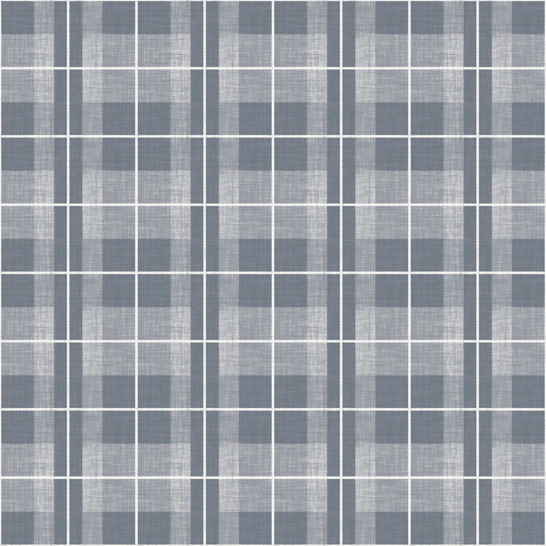 Callen Plaid Wallpaper in Blue and White