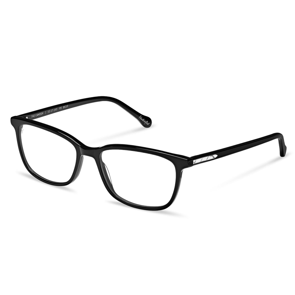 Camden Blue Light Glasses in Jet Black for Screen Time