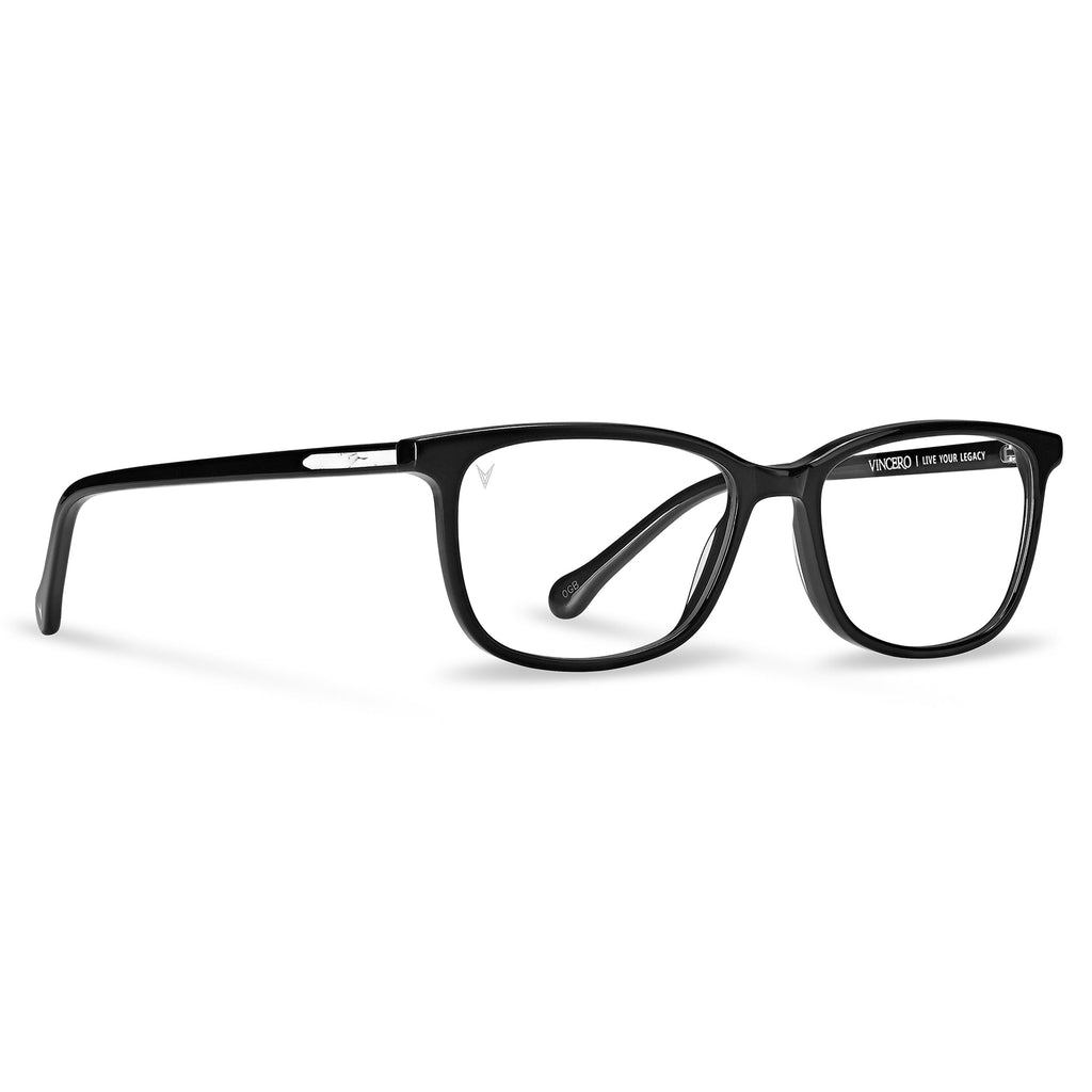 Camden Blue Light Glasses in Jet Black for Screen Time