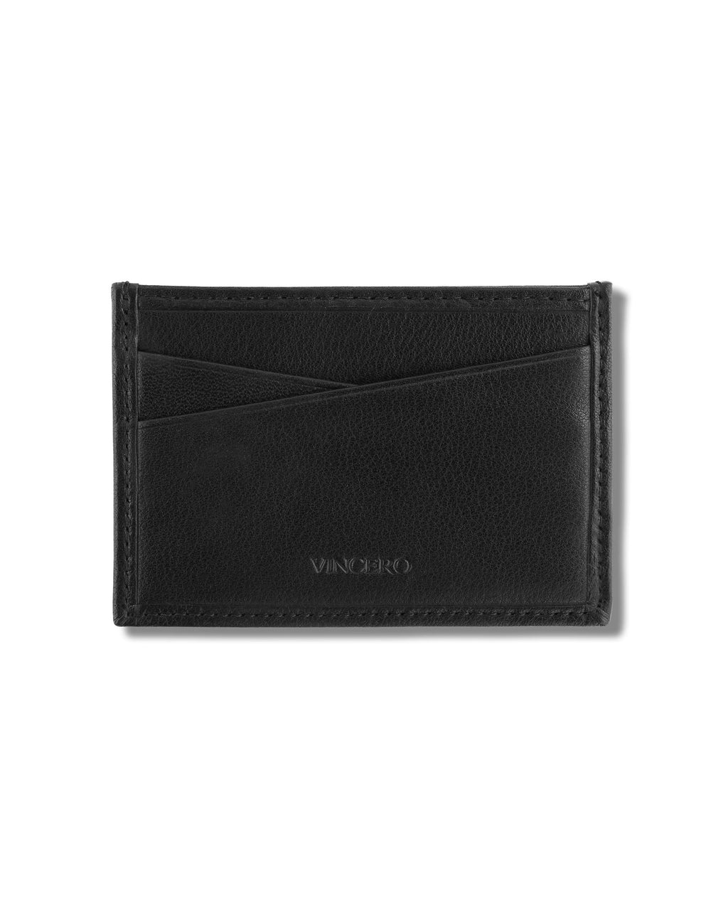 The Card Sleeve - Black Italian Leather Slim Wallet