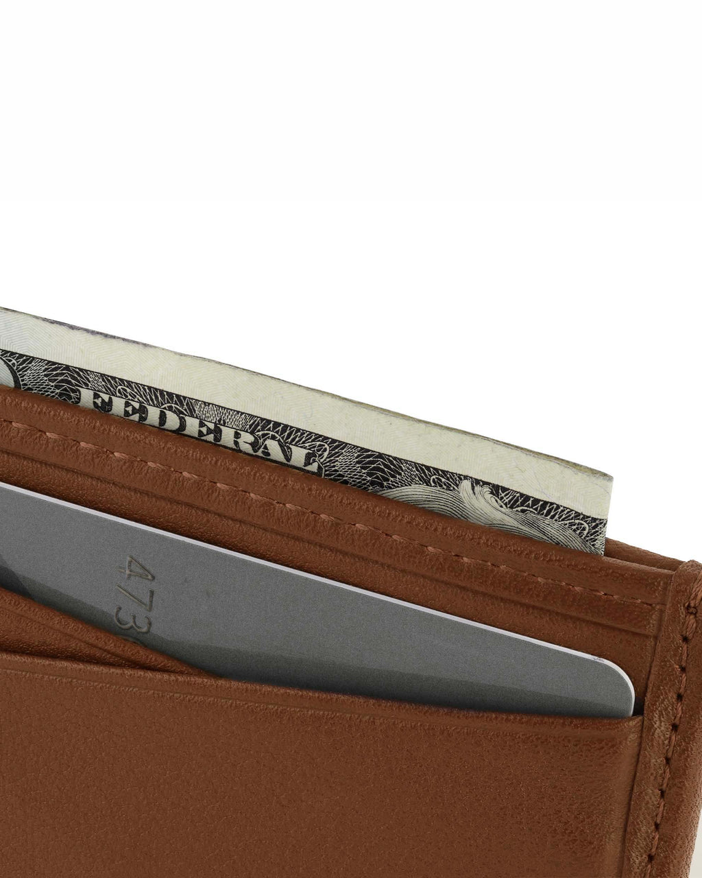The Card Sleeve - Saddle Italian Leather Slim Wallet