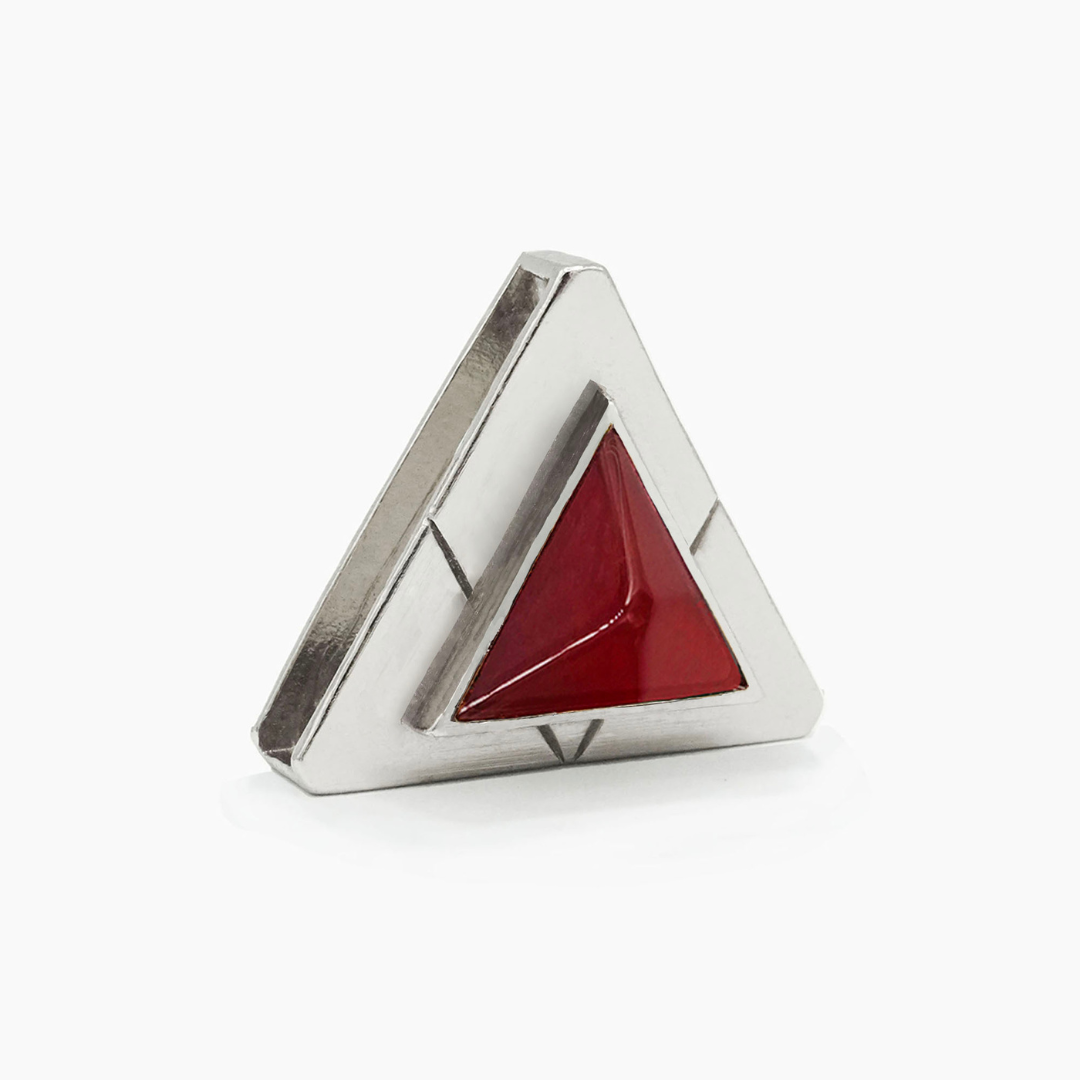 Carnelian Triangle Crystal Charm – Gold or Silver | DIPHDA