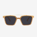 Carrabelle modern rectangular sunglasses with metal brow bar