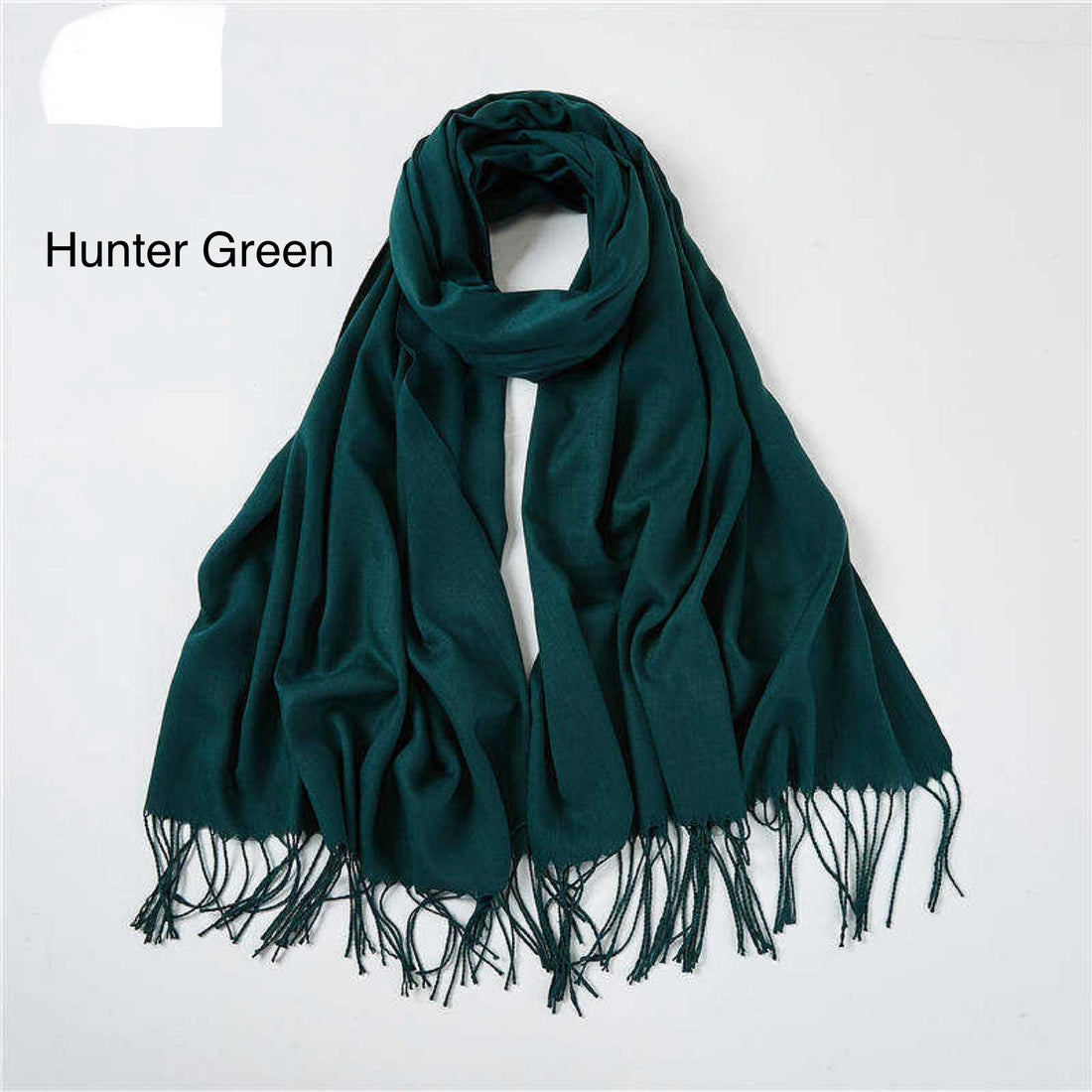 Cashmere Scarf Solid Color Thickening Pashmina Tassel Wrap Shawl For Women