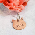 Cat Face Copper Cat Keychain