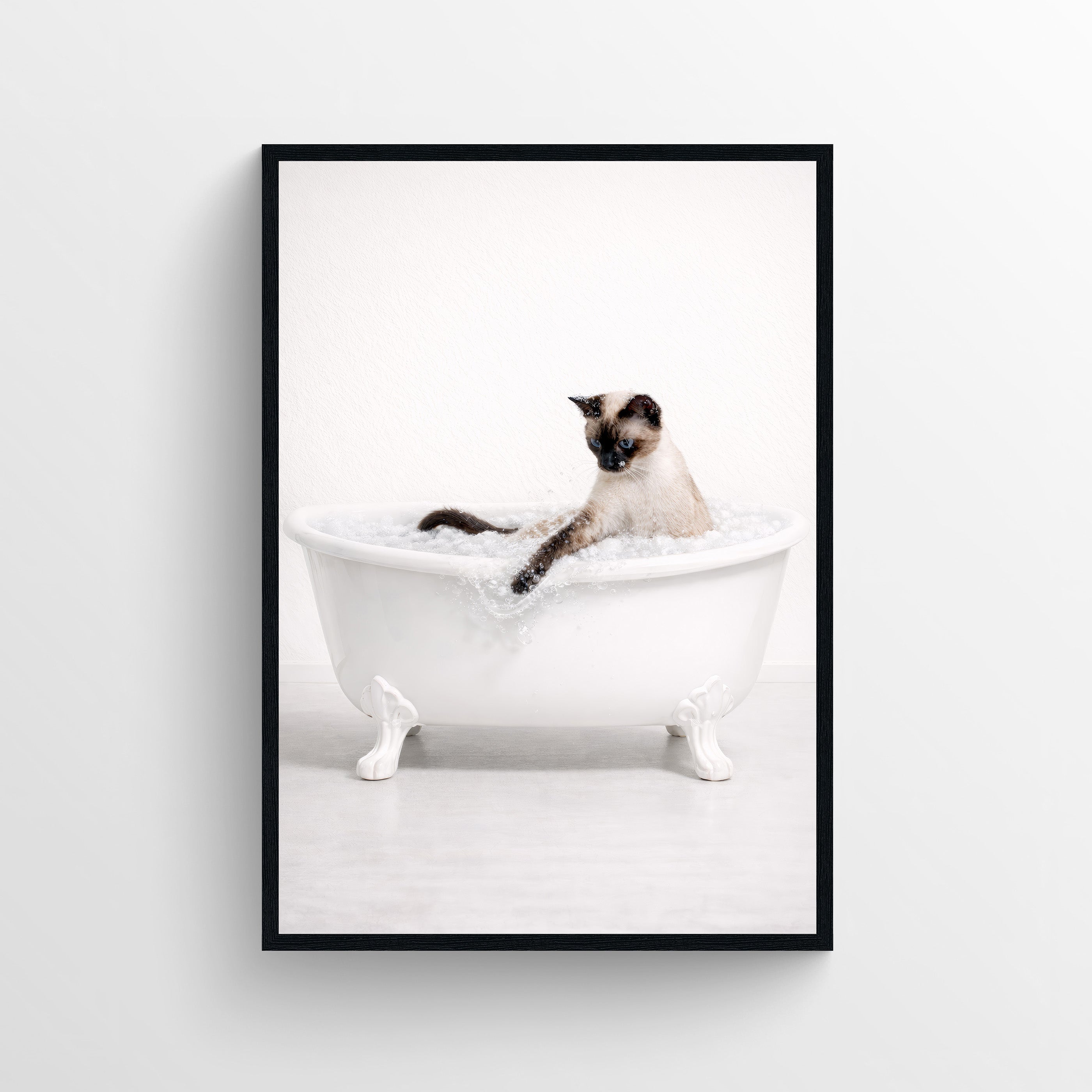Cat - Siamese Animal Bathroom Tub Poster