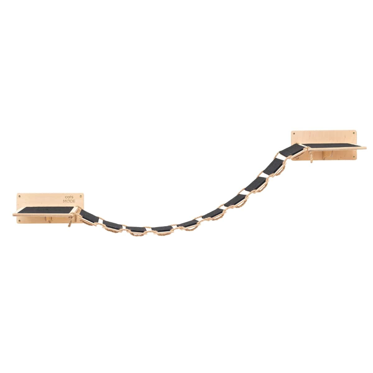Cat Wall Bridge: 48.8-Inch Wooden Climbing Shelf for Pet Play
