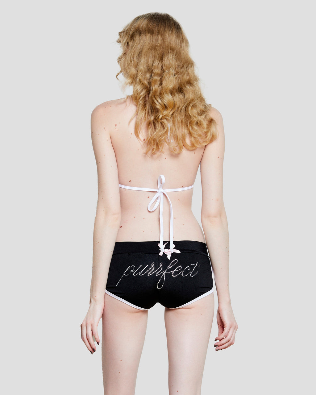 Flirty Purrfect Booty Shorts: Rhinestone Athletic Bodycon Shorts