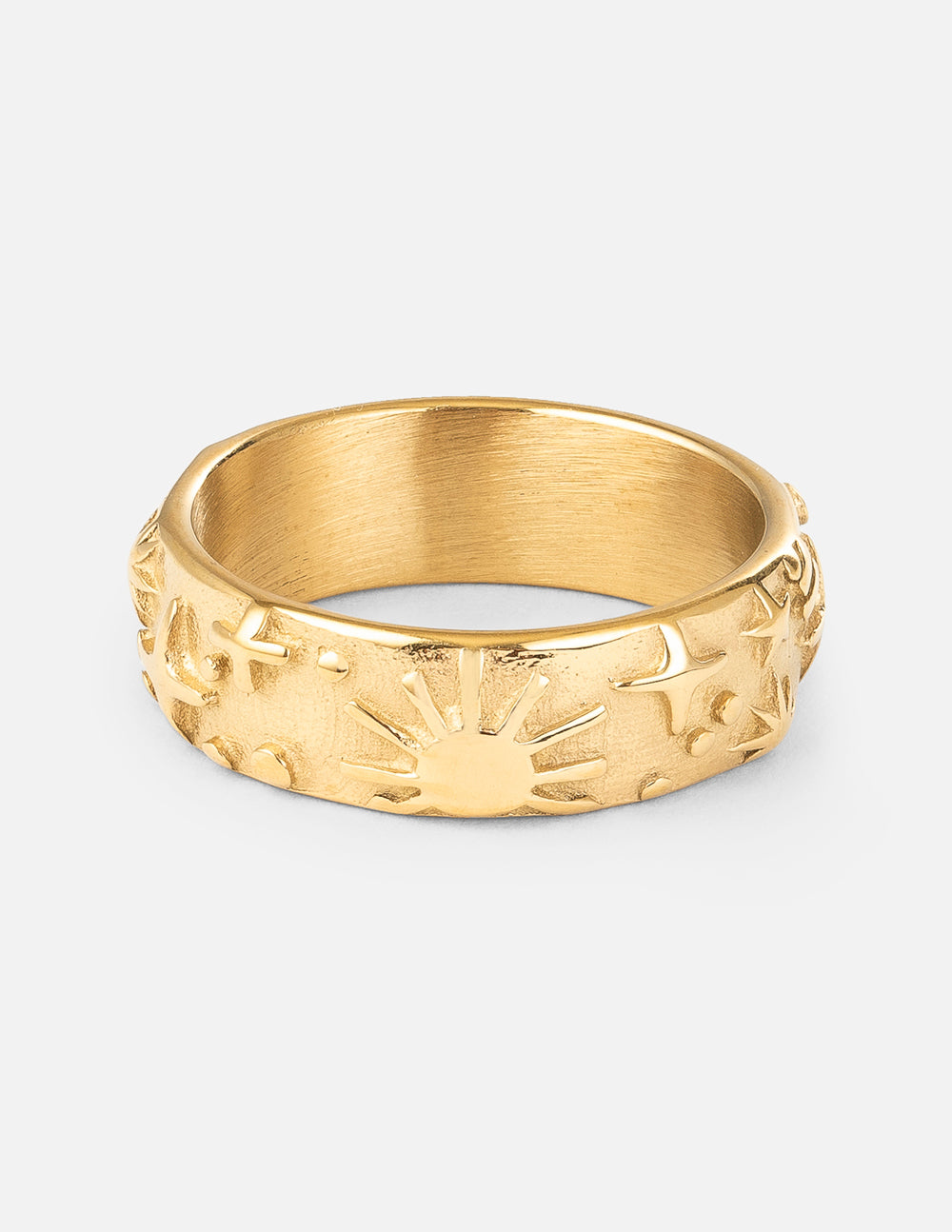 Minimalist gold Celestial Ring inspired by the stars, perfect for daily wear.