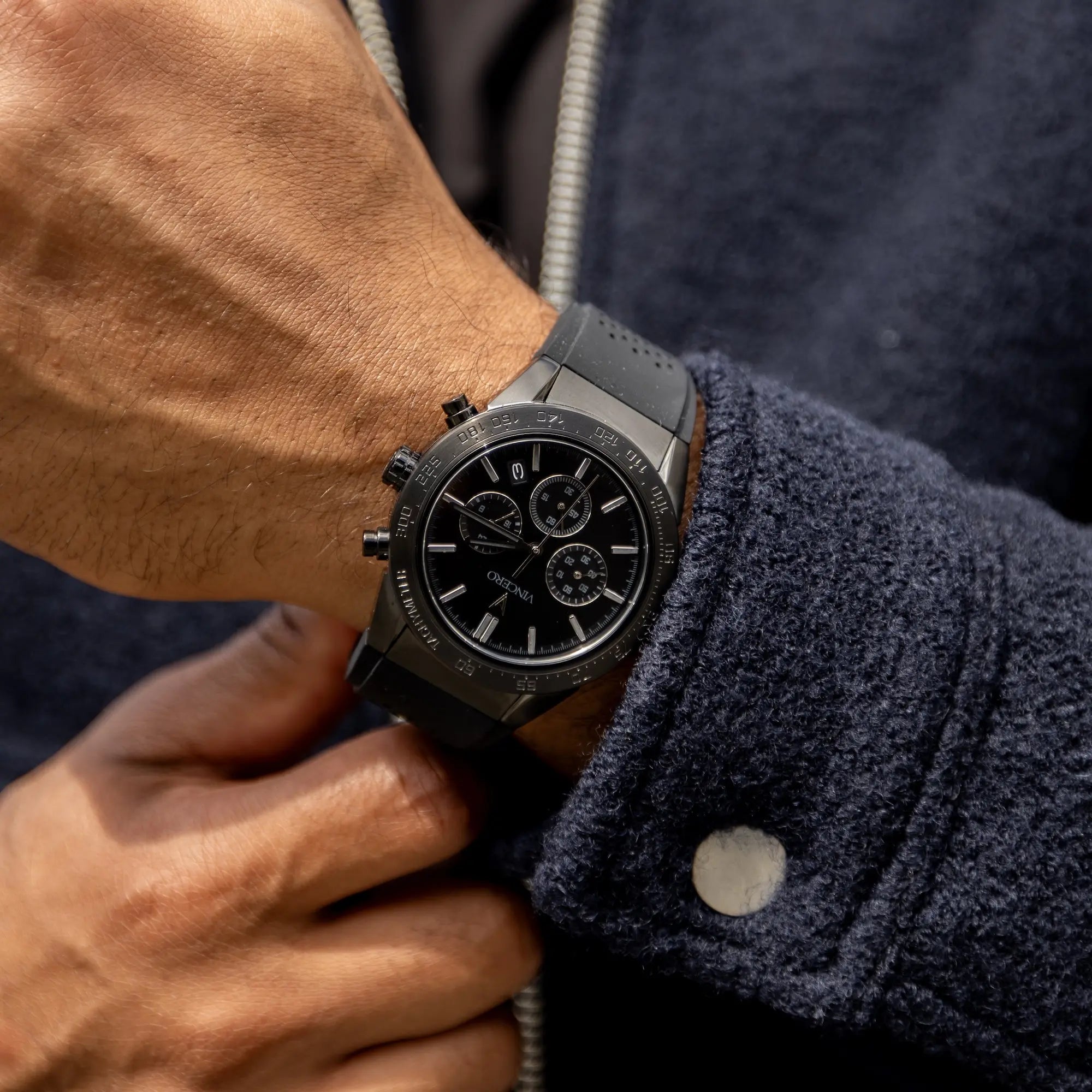 The Rogue Stealth Chronograph Sport Watch with Silicone Band