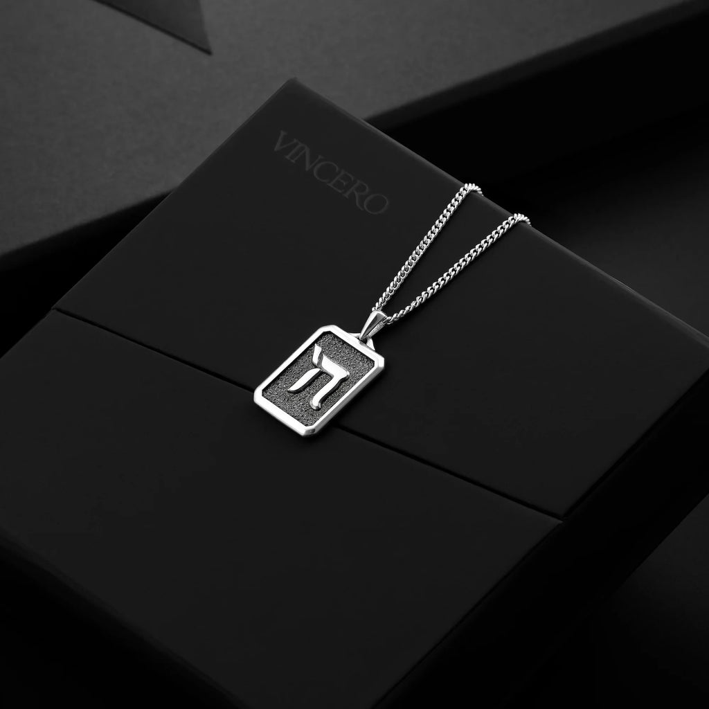 Chai Pendant Necklace in 925 Sterling Silver