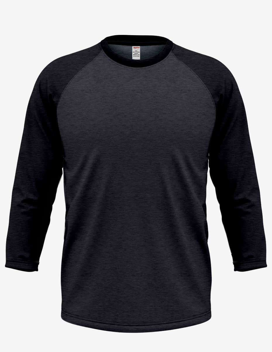 Three-Quarter Sleeve Raglan Baseball Shirt with Scalloped Hem - Image 5