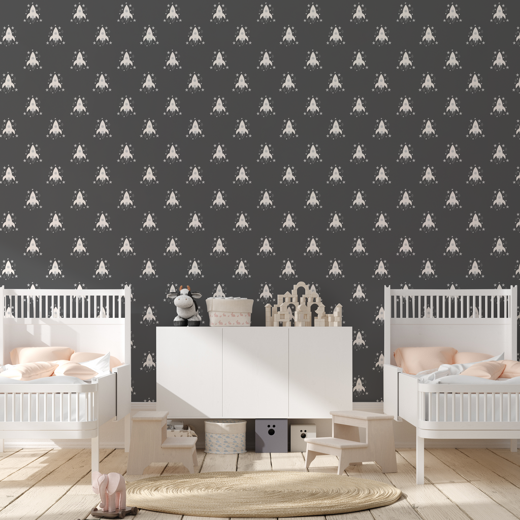 Ryan Geometric Removable Wallpaper in Mint, Lavender and Navy
