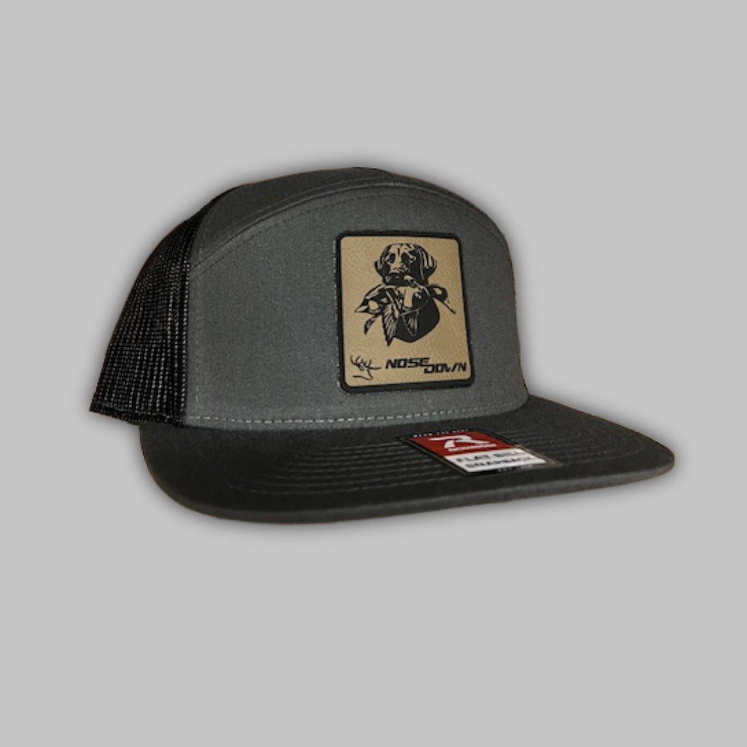 Lab Dog 7-Panel structured hat featuring hunting-inspired design