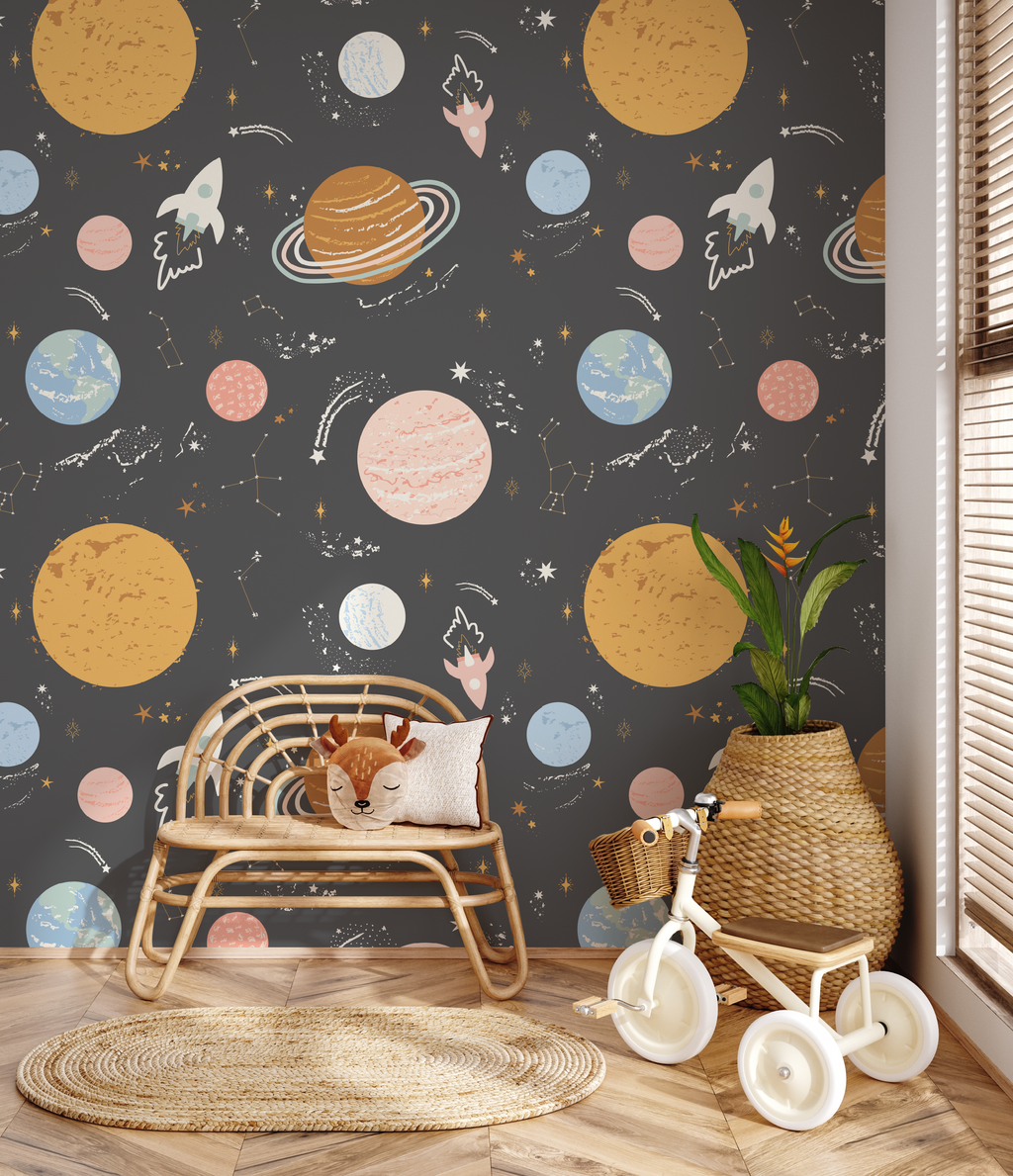 Venus Multi-Color Whimsical Removable Wallpaper