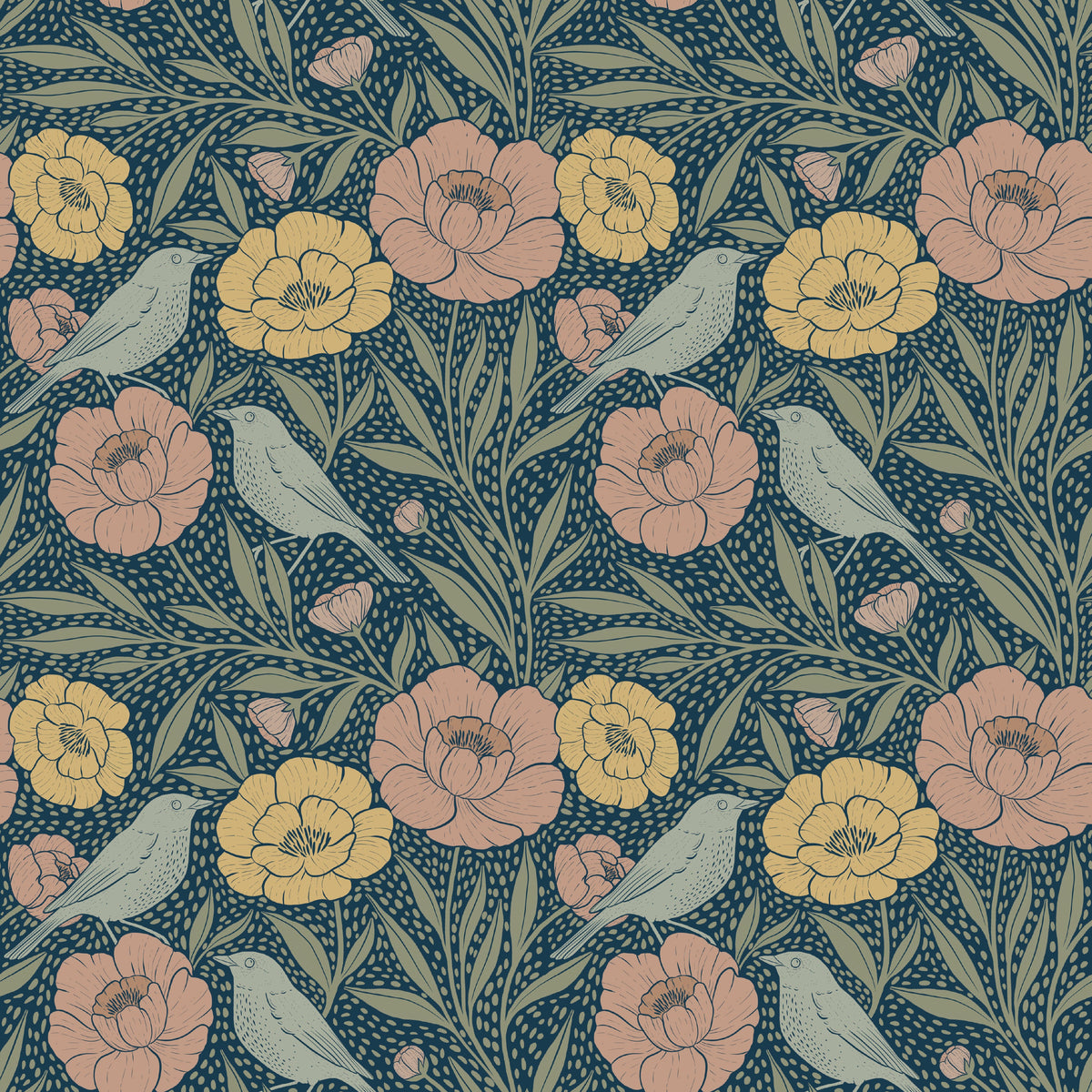 Charlene Wallpaper by Claire's Creative Forest