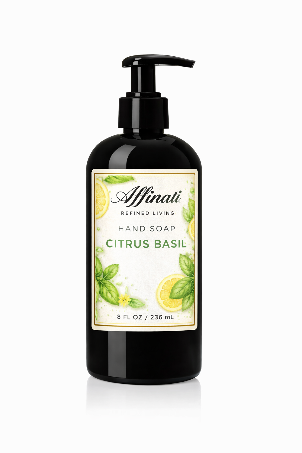 Citrus Basil Liquid Hand Soap with Refreshing Herbal Scent 8 oz