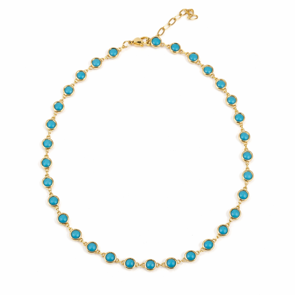 Turquoise Bezel Necklace