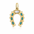 Turquoise Horseshoe Charm