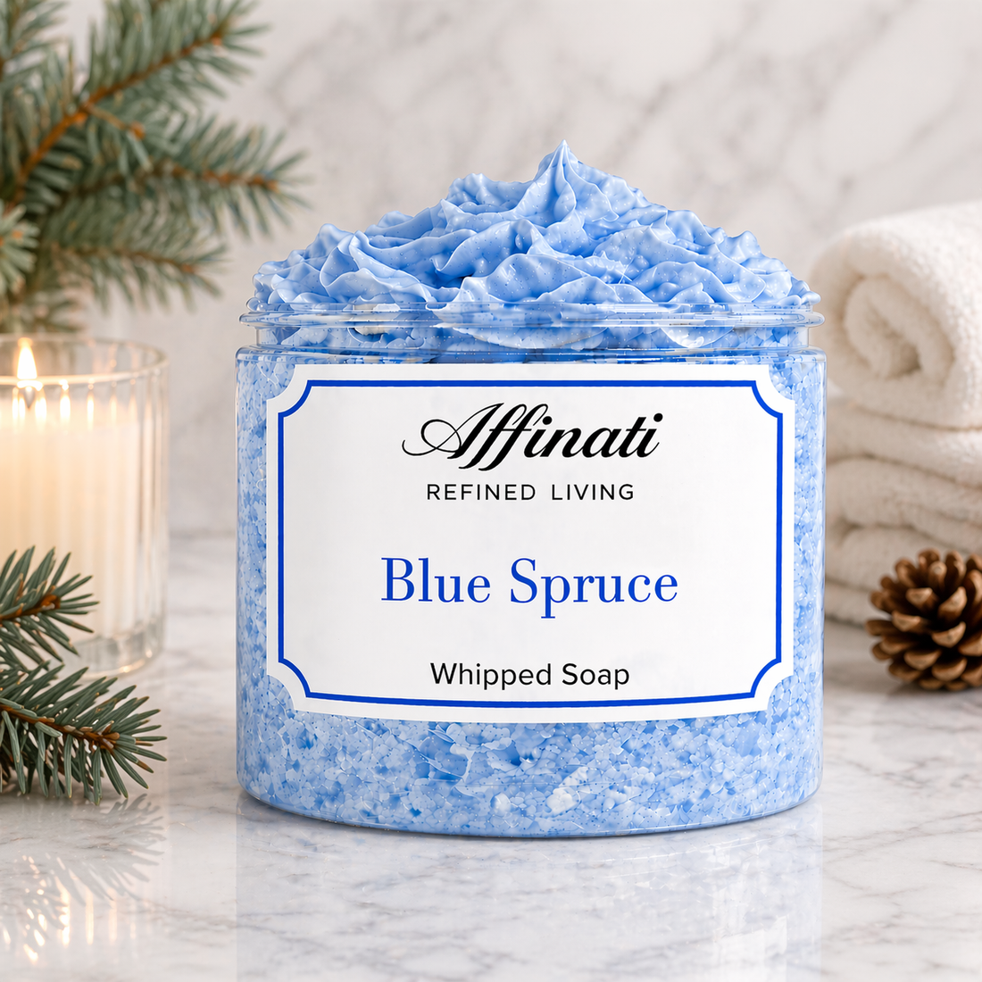 Blue Spruce Whipped Soap - 20 oz