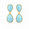 Turquoise Pebble Drop Earrings