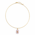 Pink Quartz Charm Necklace