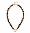 Tiger Eye Beaded Toggle Necklace