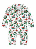 Santa Saurus L/S Polo One-Piece